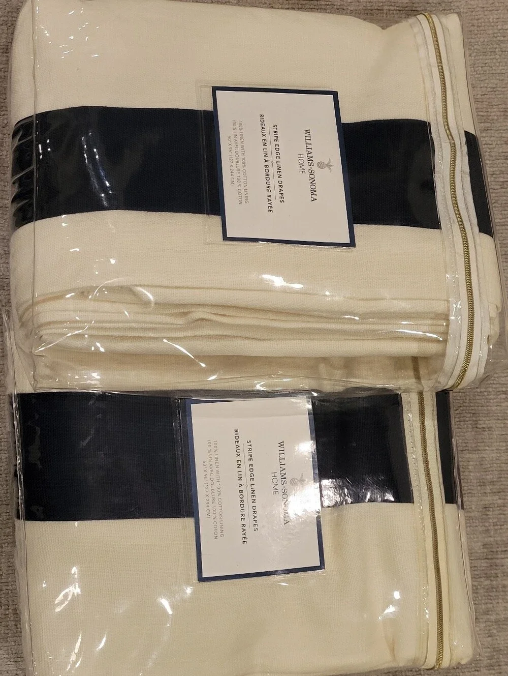 new Williams Sonoma Linen drapes window panels 96